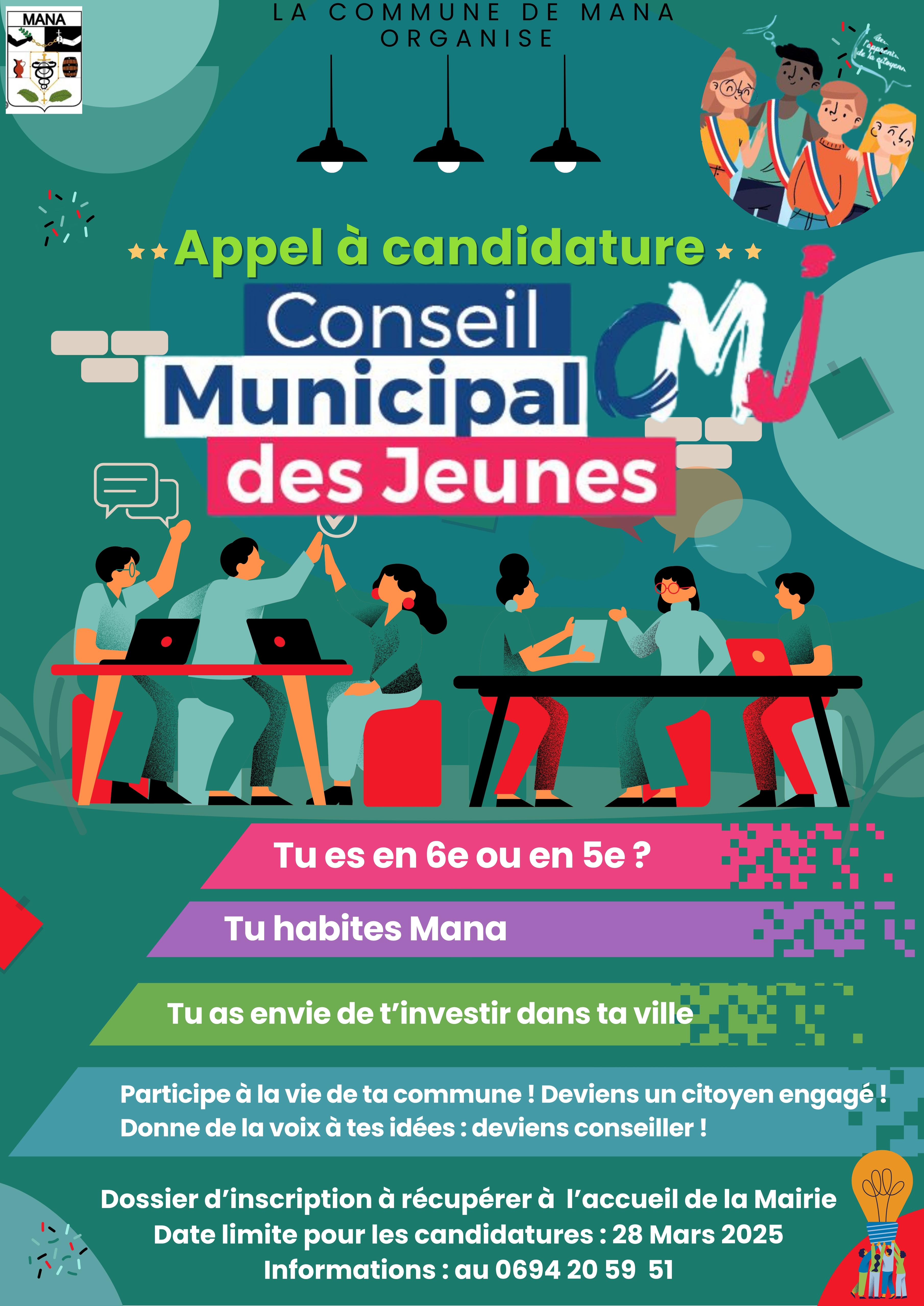 CONSEIL MUNICIPAL DES JEUNES APPEL À CANDIDATURE