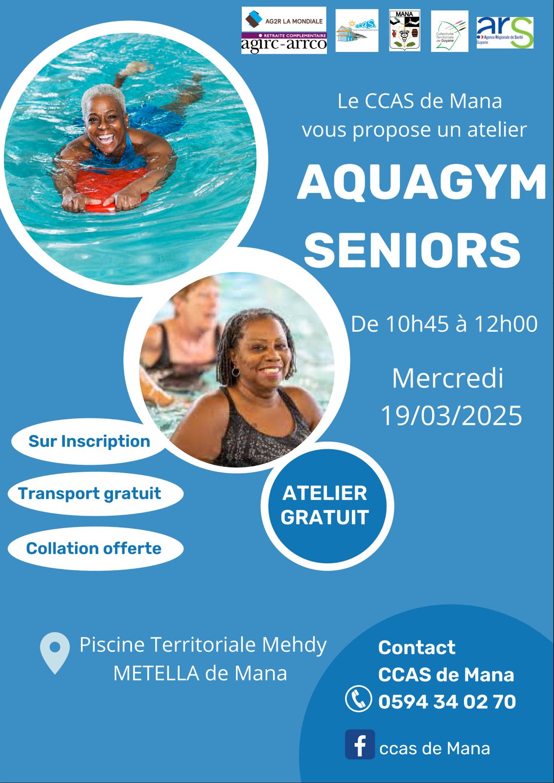 ATELIER AQUAGYM SENIORS AVEC LE CCAS DE MANA