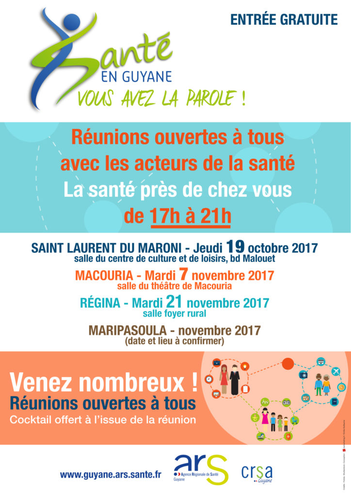 Affiche Réunions publiques sur la santé format A3