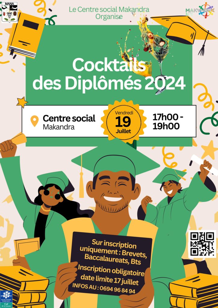 COCKTAILS DES DIPLÔMÉS 2024 AU CENTRE SOCIAL MAKANDRA