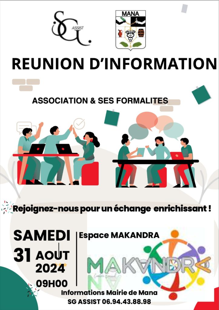 REUNION D’INFORMATION ASSOCIATION ET SES FORMALITES