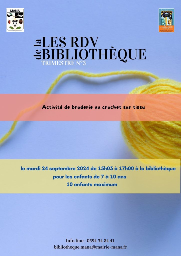 ACTIVITÉ DE BRODERIE AU CROCHET SUR TISSU