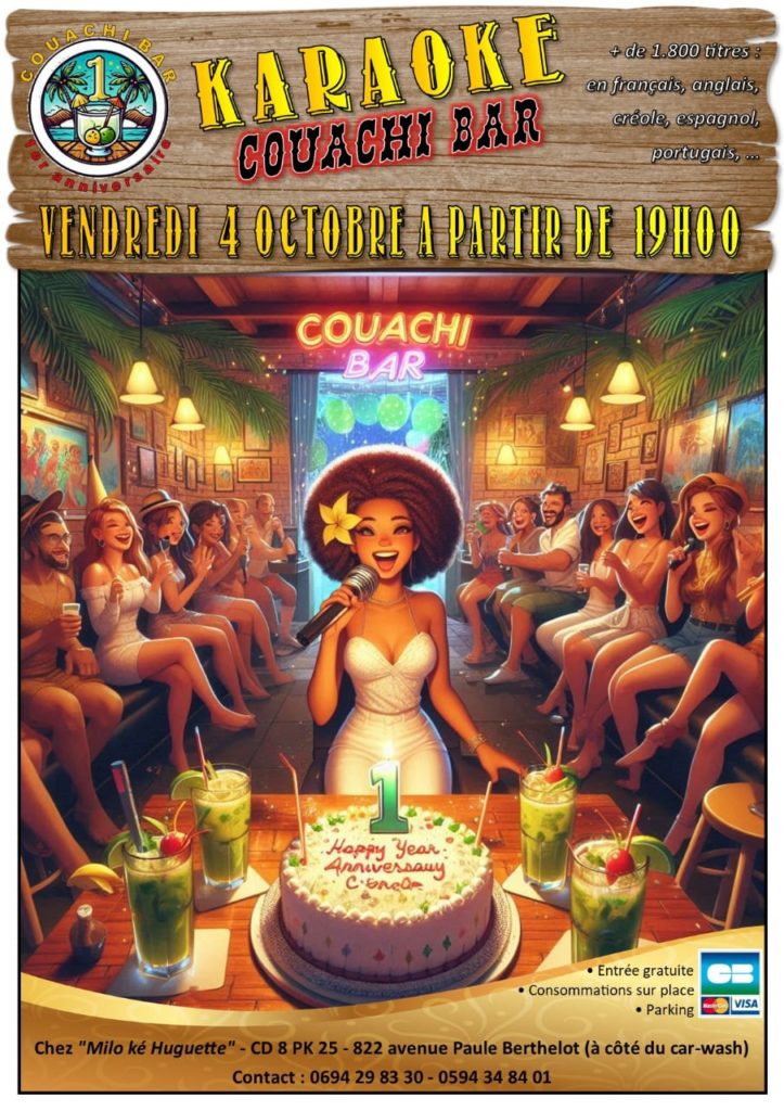 KARAOKÉ COUACHI BAR LE VENDREDI 4 OCTOBRE 2024