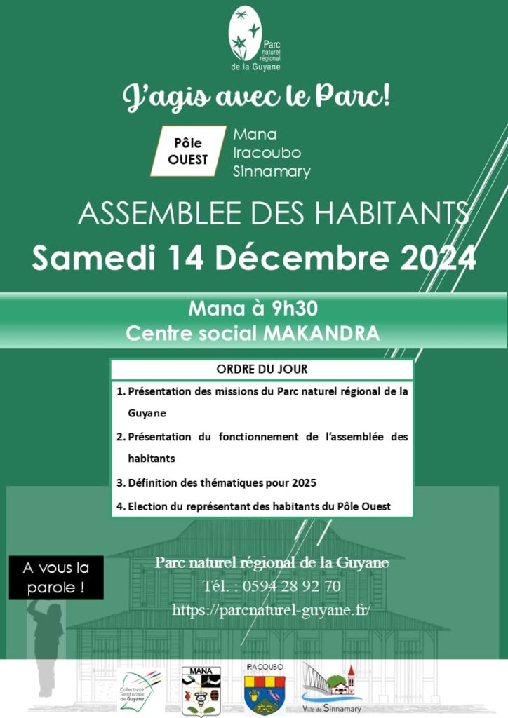 ASSEMBLÉE DES HABITANTS LE SAMEDI 14 DECEMBRE 2024 À MANA