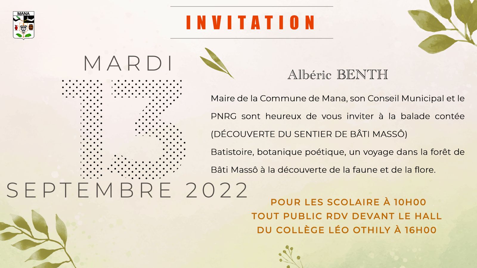 Evenement mairie de mana